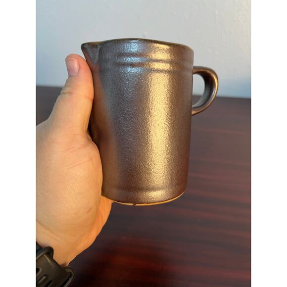 Ceramic Milk Creamer Pitcher Glazed Art Pottery 3" - Picture 7 of 9